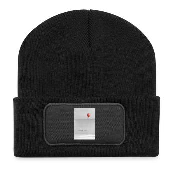 Make it real minimalist Motivation Spruch - Recycelte Patch Beanie - Schwarz - Vorne