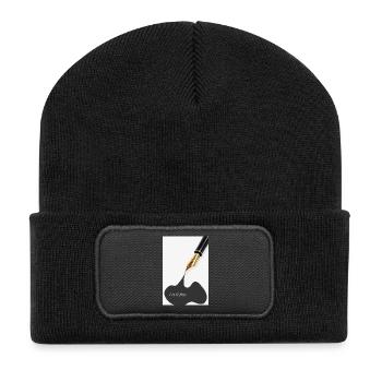 Let it flow Creativity Motivation Writing - Recycled Patch Beanie - black - Front