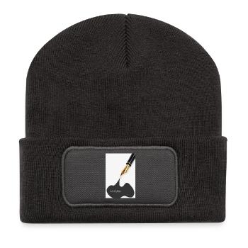 Laissez couler Créativité Motivation Écriture - Beanie recyclé à patch - charbon - Devant