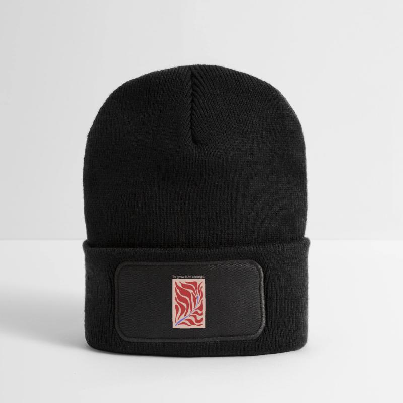 Growth through change – leaf shape pattern Recycled Patch Beanie