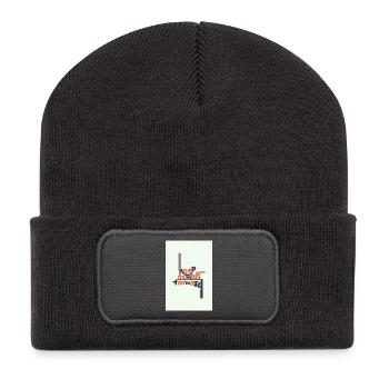 Keep Moving Forward Minimal Typography - Recycled Patch Beanie - dark grey - Front