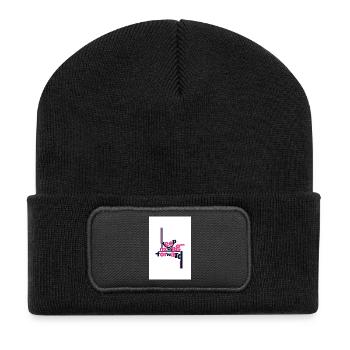 Keep Moving Forward Bold Statement Pink - Recycled Patch Beanie - black - Front