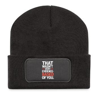 That Wasn't Evidence Based Medicine Lab Nerd Doctor - Recycled Patch Beanie - dark grey - Front