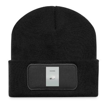 Crack The Idea Minimal Poster Design - Recycled Patch Beanie - black - Front