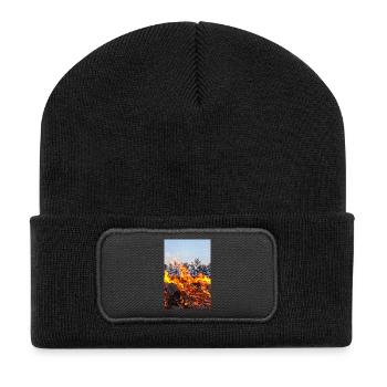 Flame Inferno Easter Fire Motif Poster - Recycled Patch Beanie - black - Front