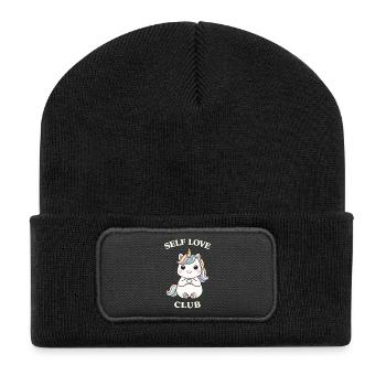 Self Love Unicorn Shirt Cute Motivation - Recycled Patch Beanie - black - Front