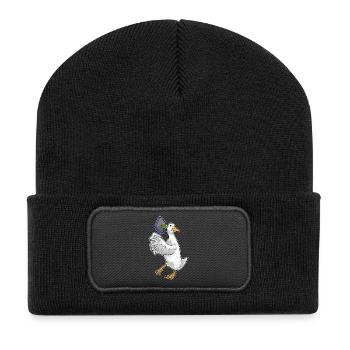 Duck Pickleball - Beanie recyclé à patch - noir - Devant