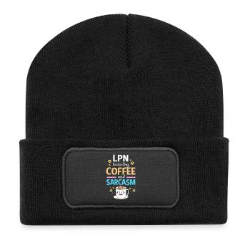 Krankenschwester Krankenpfleger Krankenpflegerin - Recycelte Patch Beanie - Schwarz - Vorne
