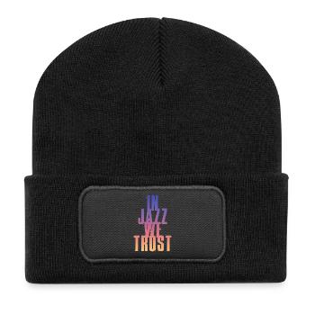 Nous avons confiance dans le jazz - Beanie recyclé à patch - noir - Devant
