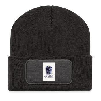Indigo Collective Grapes Label - Recycled Patch Beanie - dark grey - Front