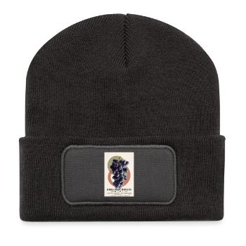 Dunkle Traubenernte - Recycelte Patch Beanie - Dunkelgrau - Vorne