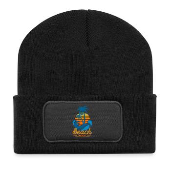 Beach Mode On Summer Vacation Tropical Gift - Recycled Patch Beanie - black - Front