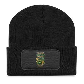 Matcha Lovers Club 1948 Grüner Tee Matcha Latte Spaß - Recycelte Patch Beanie - Schwarz - Vorne