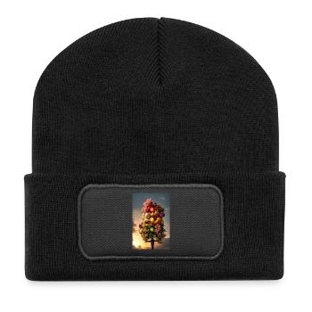 Lumière florale de feu de circulation - Beanie recyclé à patch - noir - Devant