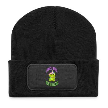 Prince Inside – Kiss to Release - Recycelte Patch Beanie - Schwarz - Vorne