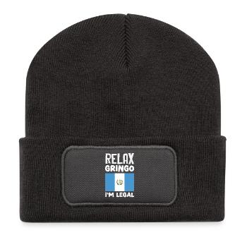 Guatemala Flagge T-Shirt Stolz & Heimat Chapín - Recycelte Patch Beanie - Dunkelgrau - Vorne
