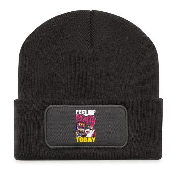 Feelin Slotty Today Einhorn Casino Spielautomat - Recycelte Patch Beanie - Dunkelgrau - Vorne