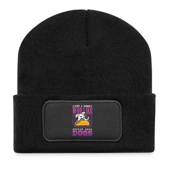 Taco Hund Hundbesitzer Tacos Hündchen - Recycelte Patch Beanie - Schwarz - Vorne