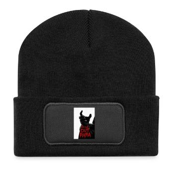 Mi lé out papa 974 - Beanie recyclé à patch - noir - Devant