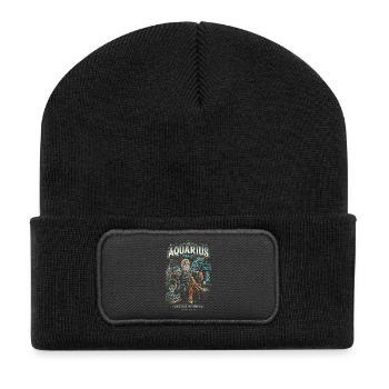 Father Aquarius Geek Cosmos - Aquarius Zodiac - Recycled Patch Beanie - black - Front