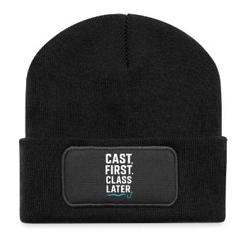 Cast First Class Later - Recycled Patch Beanie - black - Front