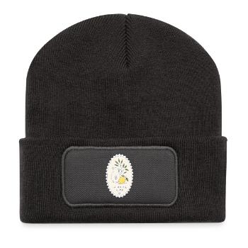 Tampon de pot de citron La Dolce Vita - Beanie recyclé à patch - charbon - Devant