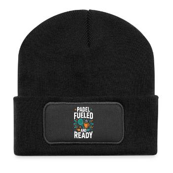 Padel-mädchen Padel-spieler Padel-tennis-geschenk - Recycelte Patch Beanie - Schwarz - Vorne