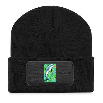 dauphin - Beanie recyclé à patch - noir - Devant
