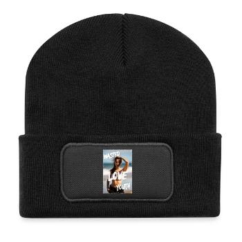 W*st*d Love Youth Beach Look - Recycled Patch Beanie - black - Front