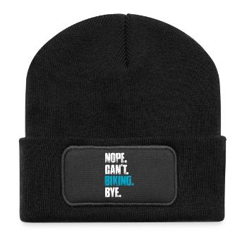Nope can't biking bike mountain bike downhill - Recycled Patch Beanie - black - Front