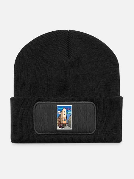 Tower Street Urban Vintage - Recycled Patch Beanie - black