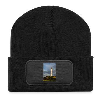 Lighthouse Lyngvig Fyr in Denmark - Recycled Patch Beanie - black - Front