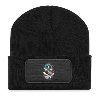 Koi ⭐ céleste - Beanie recyclé à patch - noir - Devant