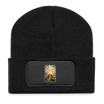 Fear_faides_faith - Recycelte Patch Beanie - Schwarz - Vorne