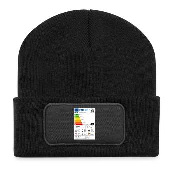 Energy - Recycelte Patch Beanie - Schwarz - Vorne