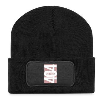 404 Not Found - Dusty Rose - Recycelte Patch Beanie - Schwarz - Vorne
