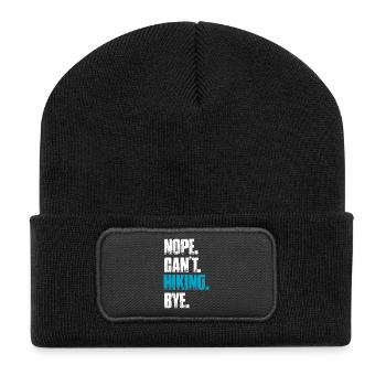 Nope can't hiking bye hiking mountains mountaineering - Recycled Patch Beanie - black - Front