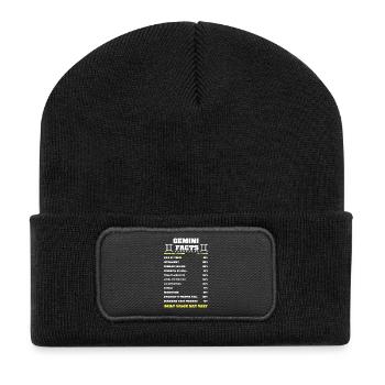 Zodiac sign Gemini - Recycled Patch Beanie - black - Front