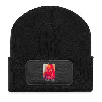Paulo Festival 2014 - Recycelte Patch Beanie - Schwarz - Vorne