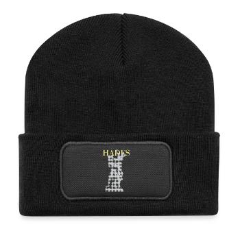 Hades-Halbton-Statue - Recycelte Patch Beanie - Schwarz - Vorne