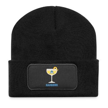HAIQUIRI  - Recycelte Patch Beanie - Schwarz - Vorne