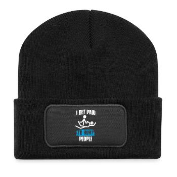 I get paid Physiotherapie Physio Physiotherapeut - Recycelte Patch Beanie - Schwarz - Vorne