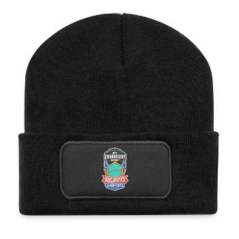 Stickrahmen lehnt Abkürzungen ab - Recycelte Patch Beanie - Schwarz - Vorne