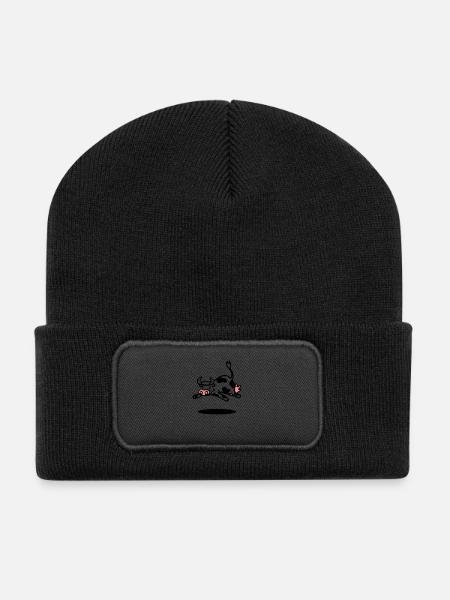 la vache - Beanie recyclé à patch - noir