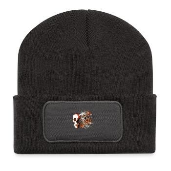 skull explosion - Beanie recyclé à patch - charbon - Devant