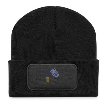 Frankfurter Bembel Design - Recycelte Patch Beanie - Schwarz - Vorne