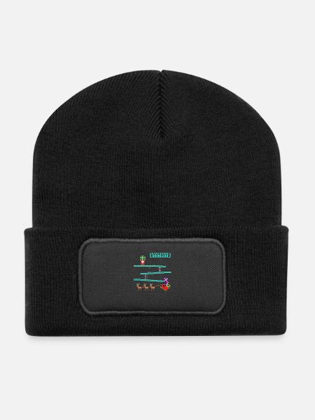 Santa Kong - Recycelte Patch Beanie - Schwarz
