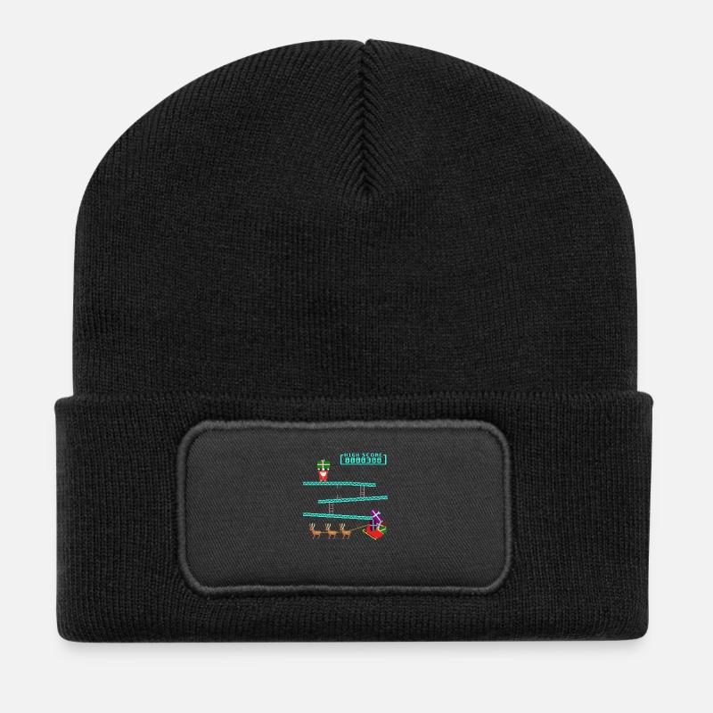 Santa Kong - Beanie recyclé à patch - noir