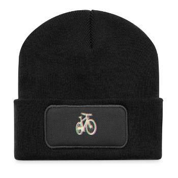 Vélo Faire du vélo en plein air liberté de vélo Fun - Beanie recyclé à patch - noir - Devant