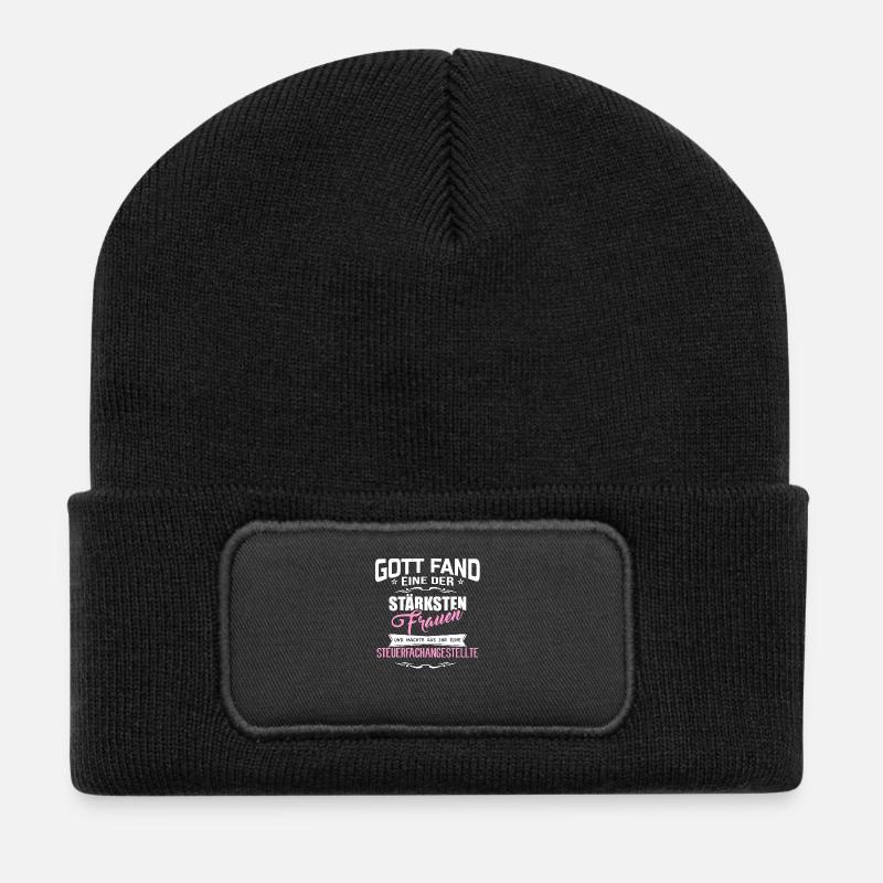 STEUERFACHANGESTELLTE - Recycelte Patch Beanie - Schwarz